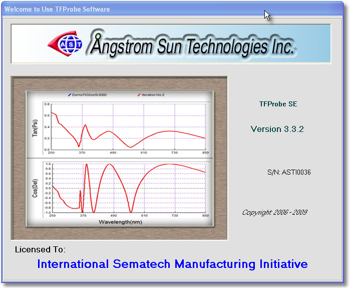 TFProbe 3.x Software for Spectroscopic Ellipsometer, reflectometer, microspectrophotometer and thin film application